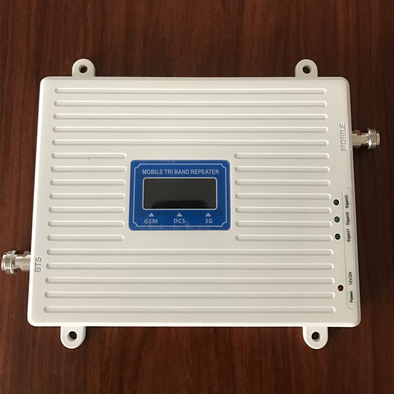 GSM/DCS/3G Tri Band Signal Network repeater signal booster repeater 500 square meters area high-power mobile signal amplifier